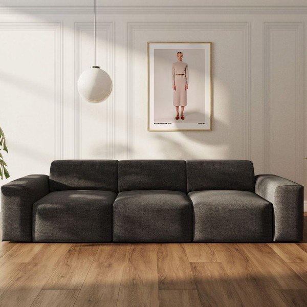 Antracito spalvos sofa 285 cm Villet – Rodier-image-1