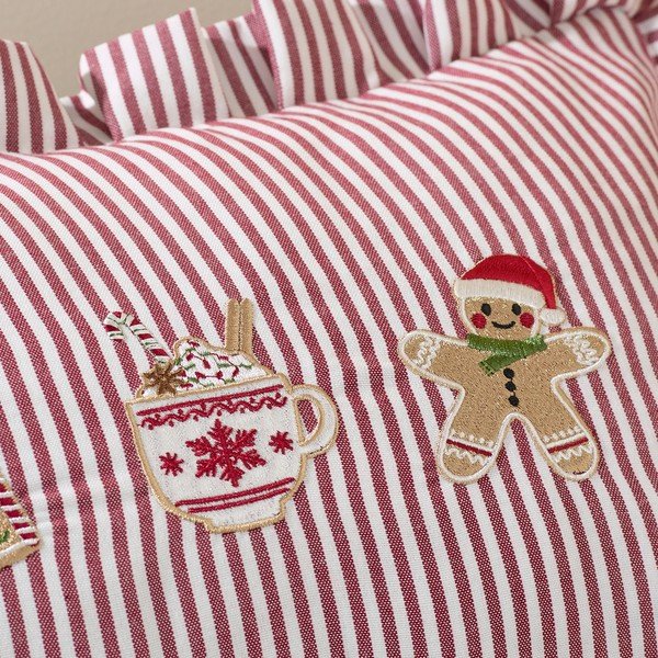 Dekoratyvinė pagalvėlė su Kalėdų motyvu 30x50 cm Christmas Gingerbread Stripe – Catherine Lansfield-image-3