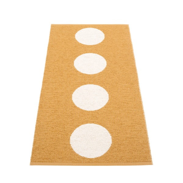 Ochros spalvos lauko kilimas 70x150 cm Vera Ochre – Pappelina