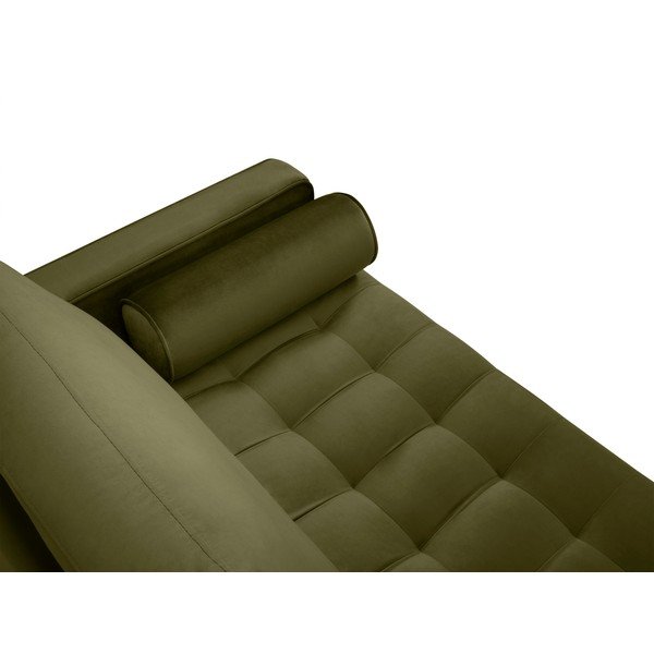 Alyvuogių žalios spalvos aksominė sofa Milo Casa Santo, 174 cm-image-4