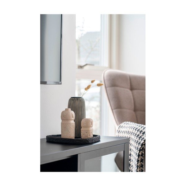 Iš akmens vaza juodos ir baltos spalvos (aukštis 20 cm) – House Nordic-image-1