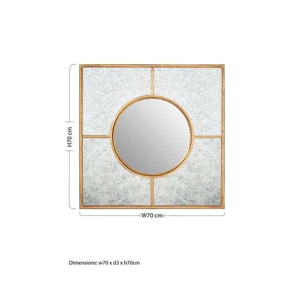 Sieninis veidrodis 70x70 cm Zariah – Premier Housewares-image-2