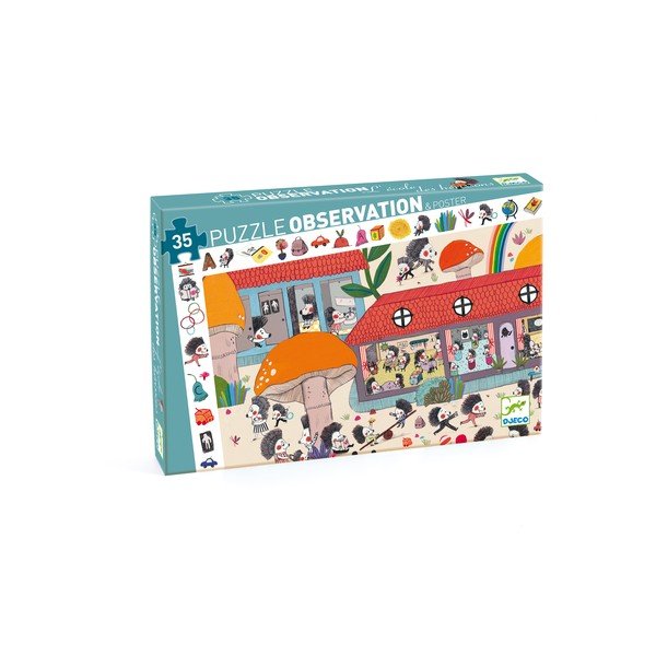 Vaikiška dėlionė Djeco stebėjimo ežiukai-image-1