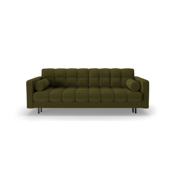 Žalios spalvos iš boucle sulankstoma/su sandėliavimo vieta sofa 222 cm Bali – Cosmopolitan Design