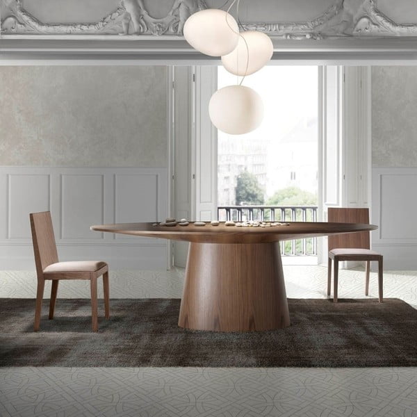 Ovalus valgomojo stalas iš graikinio riešuto lukšto Ángel Cerdá Luis-image-3