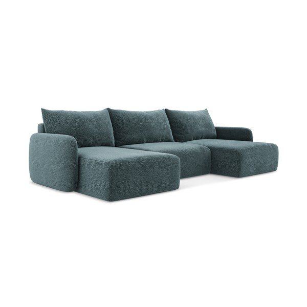 Turkio spalvos sulankstoma/su sandėliavimo vieta kampinė sofa Kalena – Makamii-image-2
