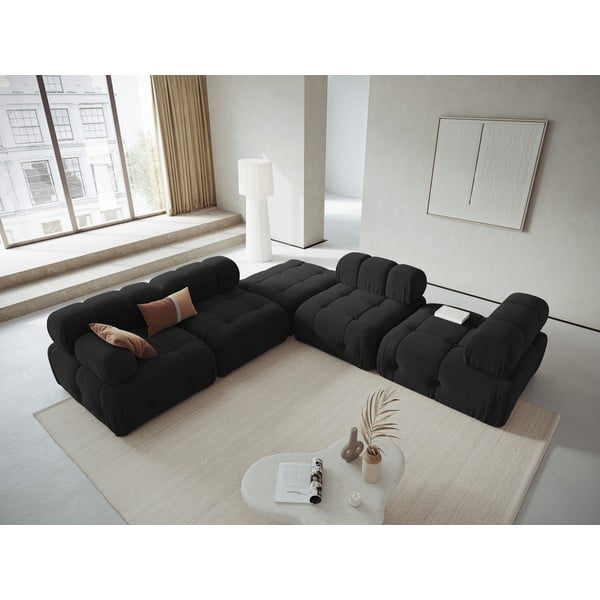 Modulinė sofa juodos spalvos Ferento – Cosmopolitan Design-image-1