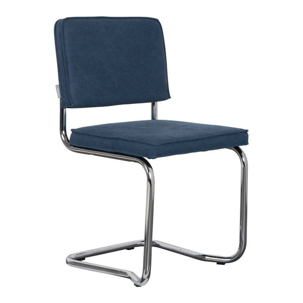 2 tamsiai mėlynų "Zuiver Ridge Rib Kink Vintage" kėdžių rinkinys