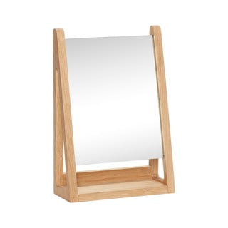 Kosmetinis veidrodis iš ąžuolo medienos Hübsch Natur, 22 x 32 cm