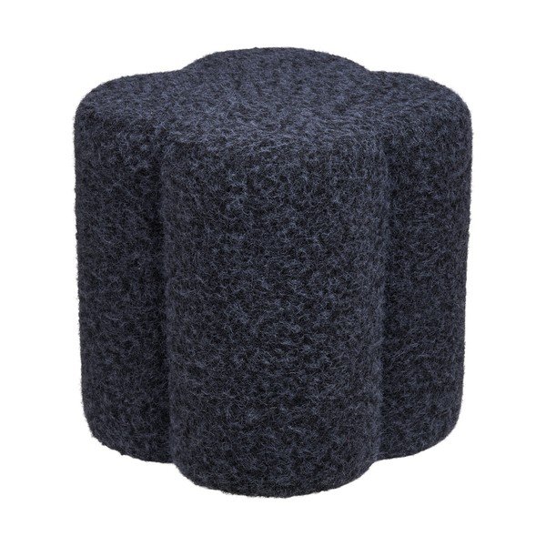 Tamsiai mėlynos spalvos pufas iš boucle Durban – House Nordic