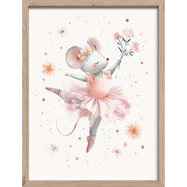 Vaikiškas paveikslas 30x40 cm Mouse Ballerina – Styler