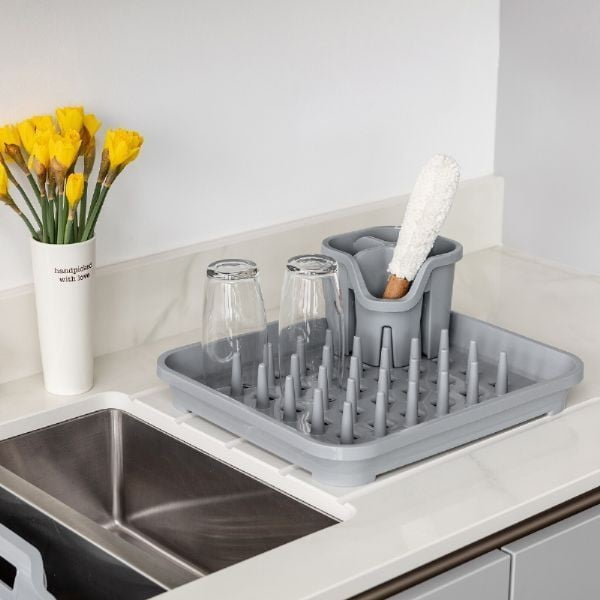 Iš plastiko kiaurasamtis pilkos spalvos 38x33,5 cm Eco Range – Addis-image-1