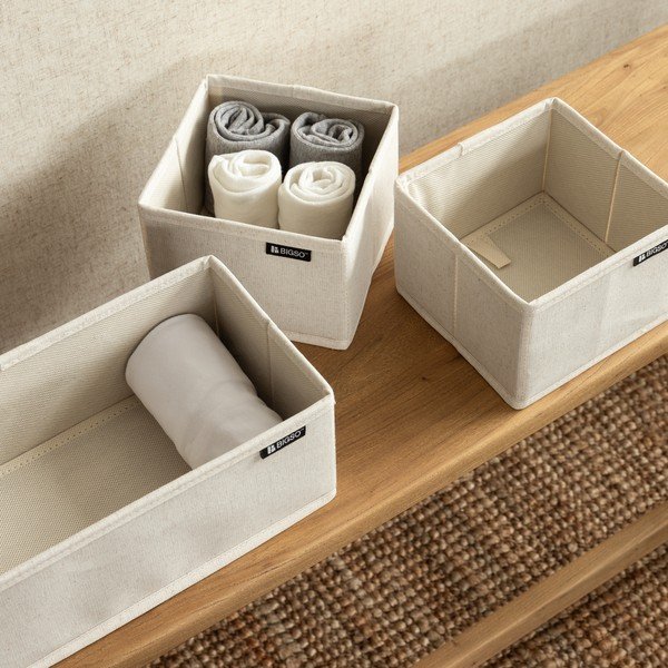 Iš tekstilės stalčių organizatoriai 3 vnt. Soft Storage – Bigso-image-3