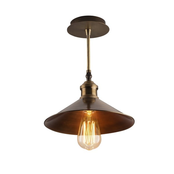 Bronzinės spalvos lubinis šviestuvas ø 24 cm su metaliniu gaubtu Berceste – Opviq lights