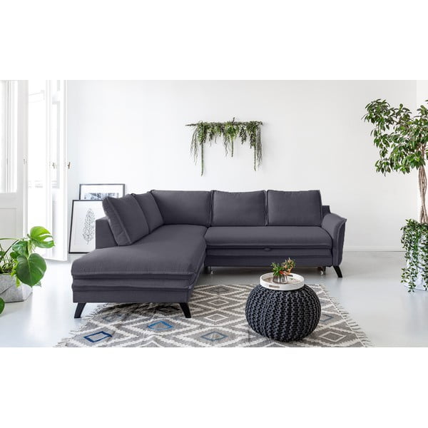 Antracito kampinė sofa Miuform Charming Charlie L, kairysis kampas-image-1
