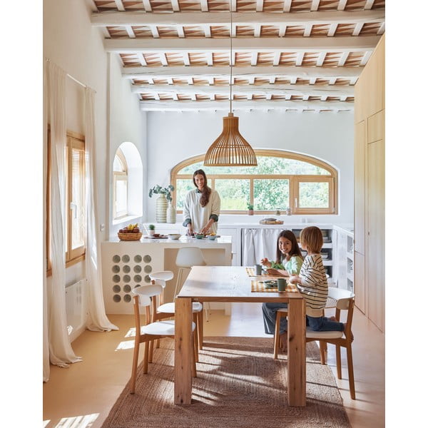 Valgomojo stalas iš ąžuolo 90x160 cm Deyanira – Kave Home-image-2