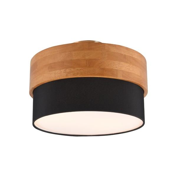 Lubinis šviestuvas juodos spalvos/natūralios spalvos su tekstiliniu gaubtu Seasons – Trio-image-1