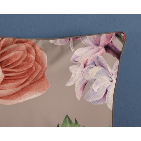 Pilkos spalvos/rudos spalvos iš satino medvilnės dvigulė/itin ilga patalynė 240x220 cm Fiori – Descanso-image-3