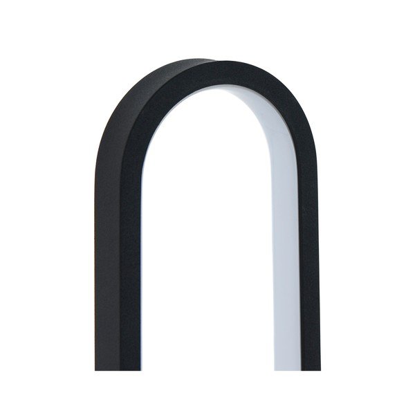 Matinės juodos spalvos iš metalo pastatomas šviestuvas LED su pritemdymo funkcija (aukštis 130 cm) Loop – Ellos Home-image-4