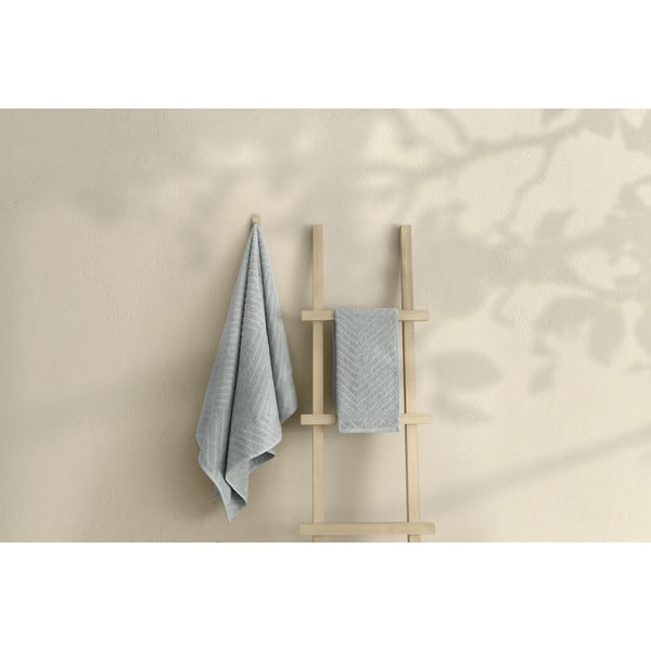 Šviesiai pilkos spalvos iš frote audinio iš medvilnės vonios rankšluosčių rinkiniai 2 vnt. – Foutastic-image-1