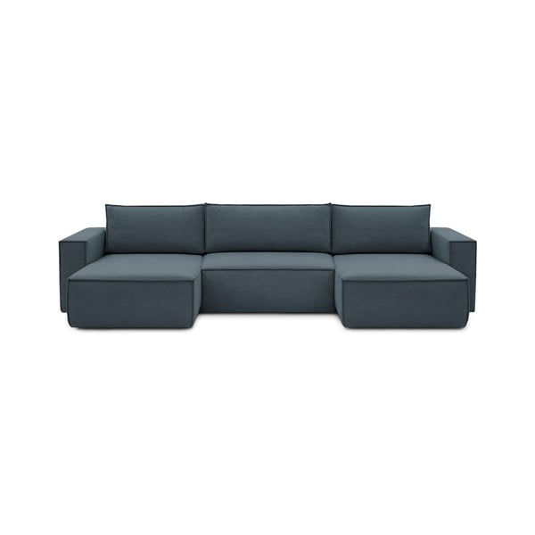 Kampinė sofa tamsiai mėlynos spalvos („U“ formos) Nihad – Bobochic Paris