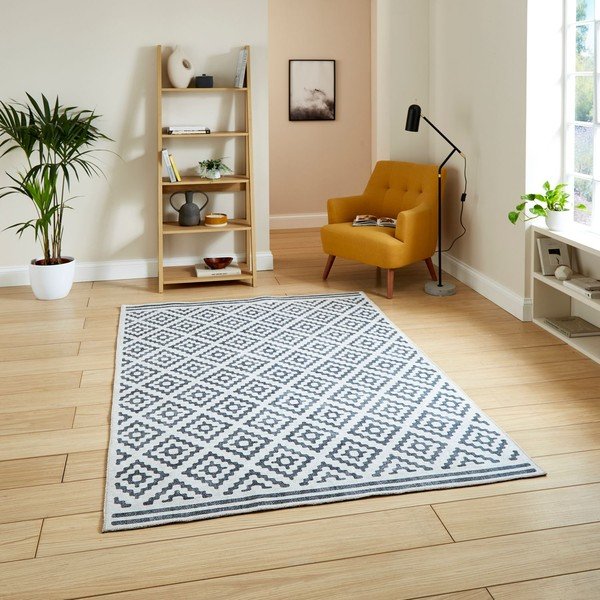 Skalbiamas pilkos spalvos kilimas 61x120 cm Coral Grey – Think Rugs-image-1
