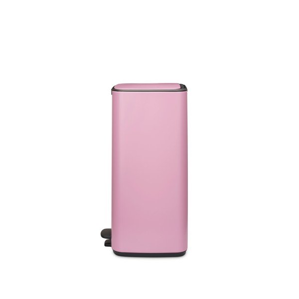 Rožinės spalvos iš plieno šiukšliadėžė su pedalu 30 l Bo – Brabantia-image-3