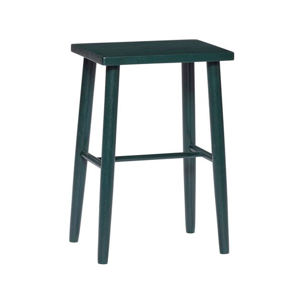 Tamsiai žalia ąžuolinė baro kėdė "Hübsch" Ąžuolinė baro kėdė, aukštis 52 cm