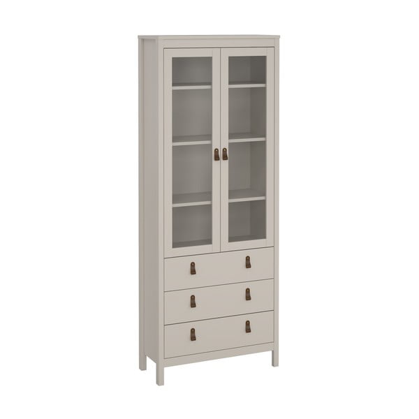 Pilkai smėlinės spalvos vitrina 78x199x33 cm Madrid – Tvilum-image-3