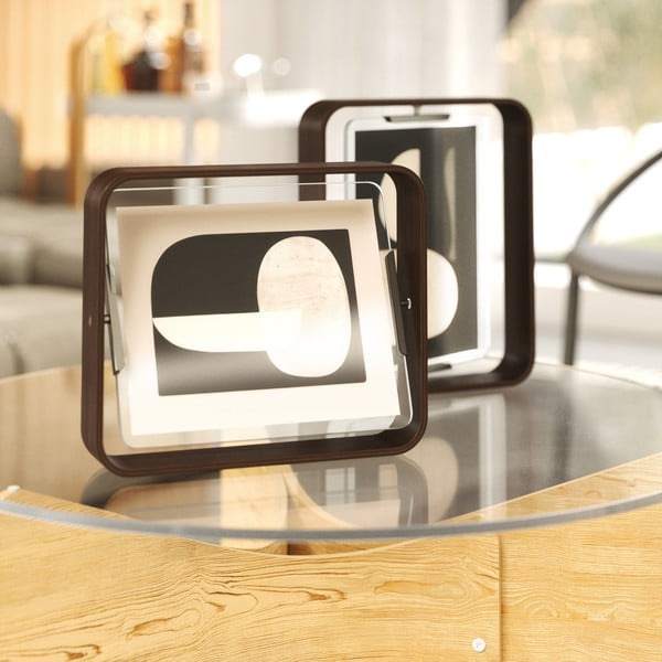 Iš medžio pastatomas rėmas tamsiai rudos spalvos 26x31,5 cm Bellwood – Umbra-image-4