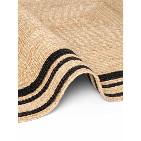 Rankų darbo juodos spalvos/natūralios spalvos iš džiuto kilimas 70x200 cm Jutta – Hanse Home-image-4