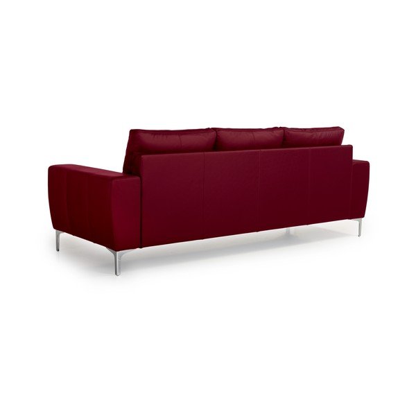 Raudona odinė sofa Scandic Twigo, 227 cm-image-3