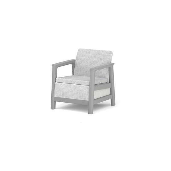 Šviesiai pilkos spalvos plastikiniai sodo krėslai 2 vnt. Scandi Linea – Keter