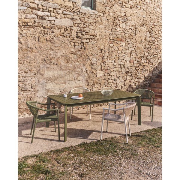 Iš metalo sodo valgomojo stalas 100x205 cm Brela – Kave Home-image-1