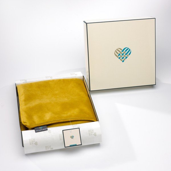 Geltonos spalvos užvalkalas WeLoveBeds Dijon, 50 x 50 cm-image-1