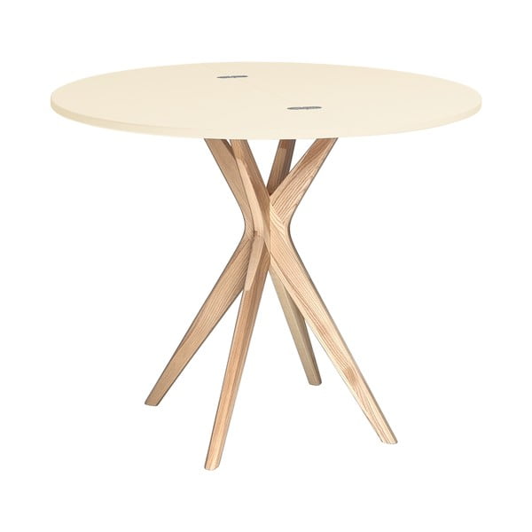 Apvalios formos prailginamas valgomojo stalas 45x90 cm Jubi – Ragaba-image-2