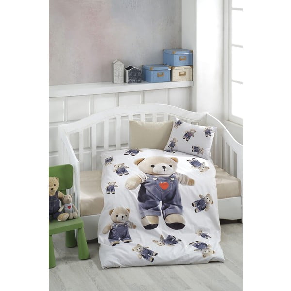 Vaikiška patalynė iš medvilnės vaikiškai lovai su paklode/4 dalių 100x150 cm – Mila Home