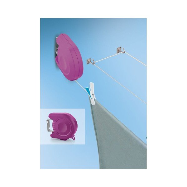 "Domopak Delight" violetinė ištraukiama skalbinių virvė-image-2