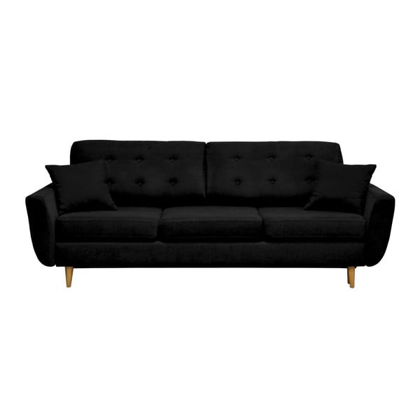 Juoda sofa-lova trims asmenims Kosmopolitinis dizainas Barselona