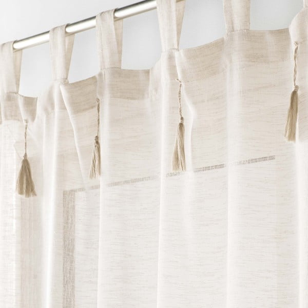 Permatoma užuolaida smėlio spalvos 140x240 cm Dalila – douceur d'intérieur-image-1