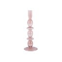 Rožinės spalvos stiklinė žvakidė PT LIVING Art Bubbles