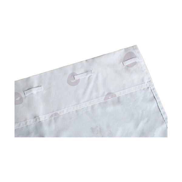 Baltos spalvos/rožinės spalvos iš satino medvilnės vaikiška užuolaida 110x250 cm Pink Girl – Butter Kings-image-2