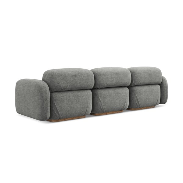 Pilkos spalvos iš boucle sofa 270 cm Ailani – Makamii-image-4