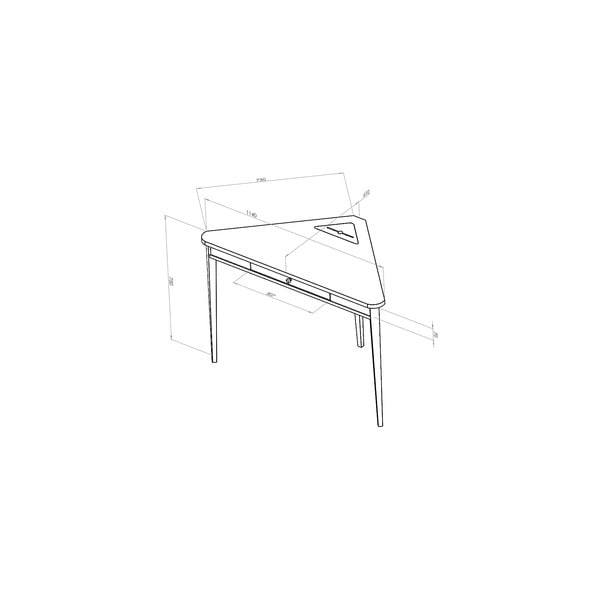 Baltas kampinis stalas Ragaba Ashme-image-4