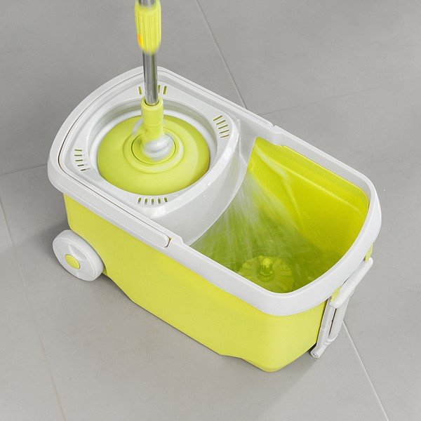 Geltonos spalvos rotacinės šluotos ir kibiro rinkinys InnovaGoods-image-3