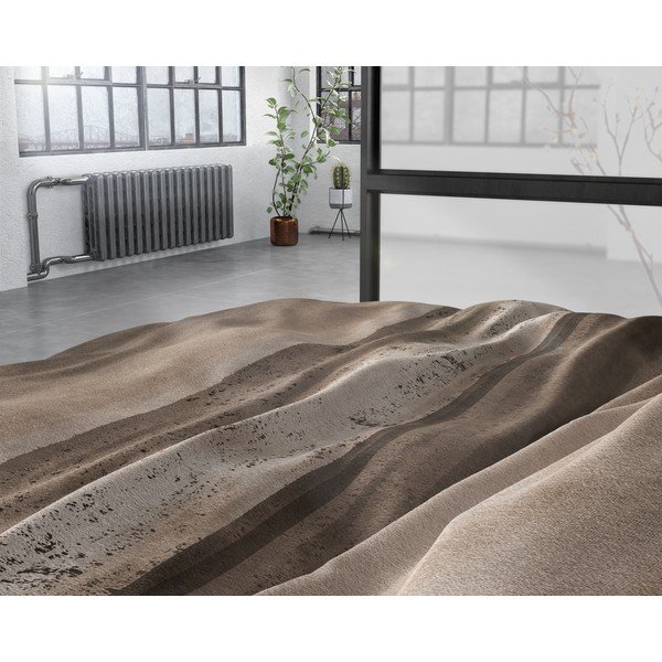 Ruda flanelinė viengulė patalynė Sleeptime Marcus Taupe, 140 x 220 cm-image-3