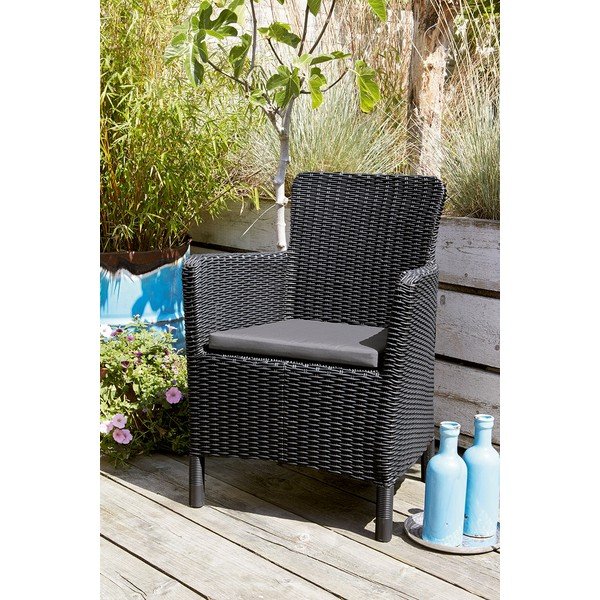 Antracito spalvos plastikinis sodo krėslas Trenton – Keter-image-1