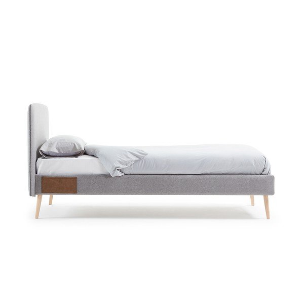 Pilkas lovos rėmas Kave Home Lydia, 90 x 190 cm-image-4