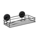 Juoda sieninė lentyna vonios kambariui Wenko Vacuum-Loc® Pavia, plotis 26 cm