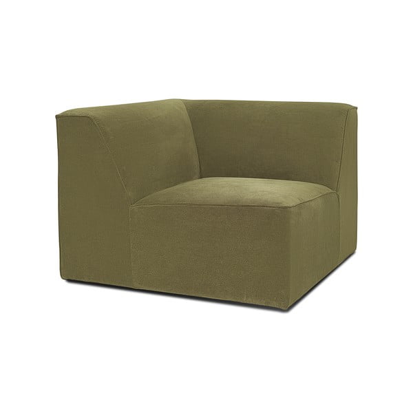 Žalios spalvos kampinis aksominės sofos modulis Scandic Sting-image-2